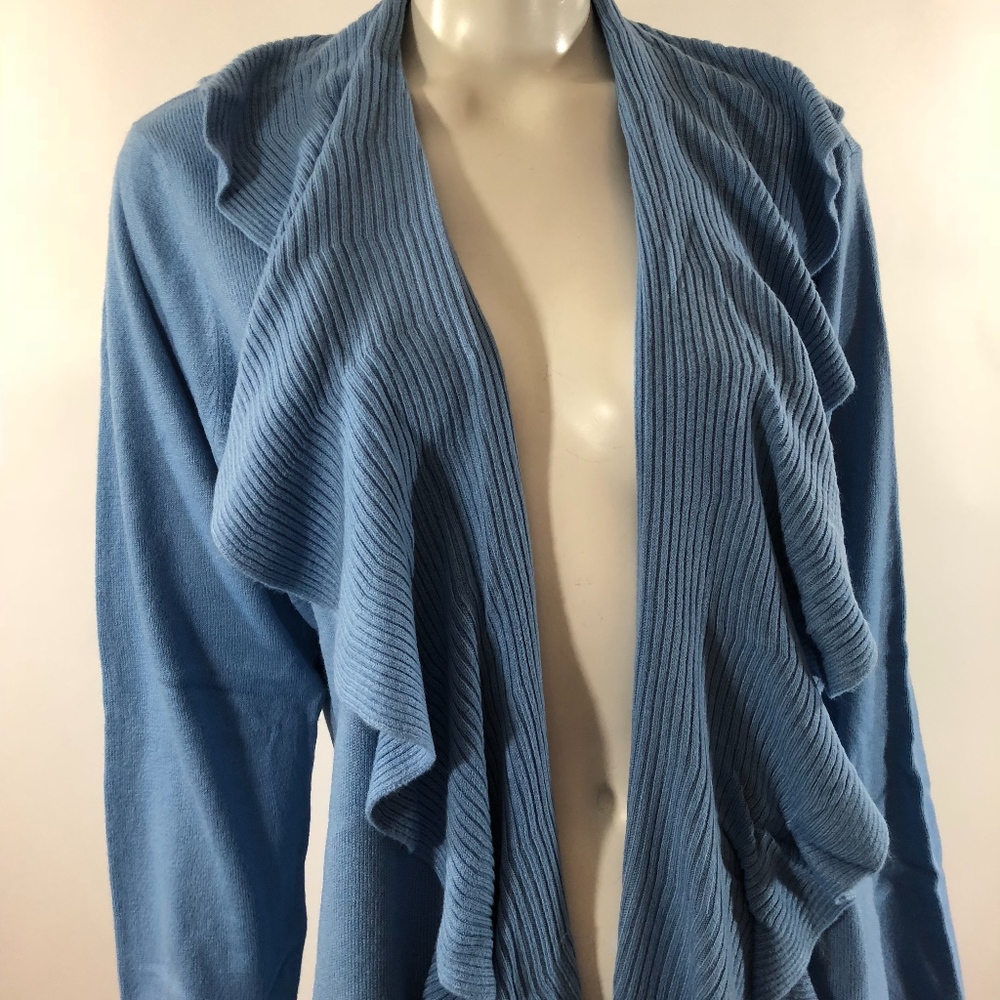 Karen Scott Womens Plus Size 2X Ruffle Cardigan - Picture 3 of 6